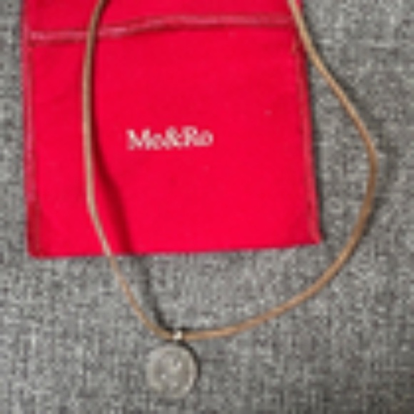 Me&Ro Silver Initial 'S' Floral Necklace on Leather Cord, Rare!!! - Picture 2 of 5